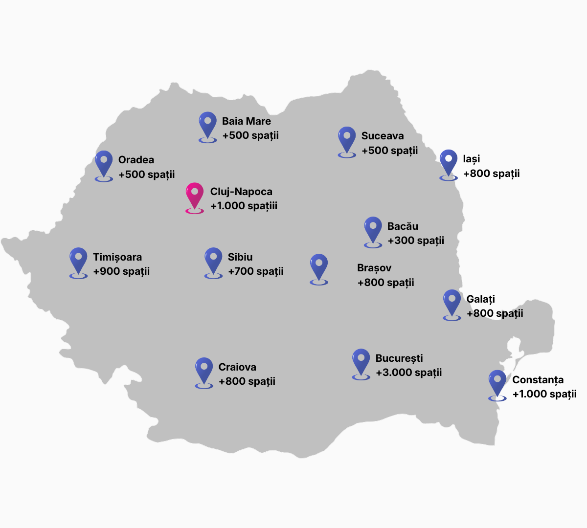 Harta acoperire OOH Spotter